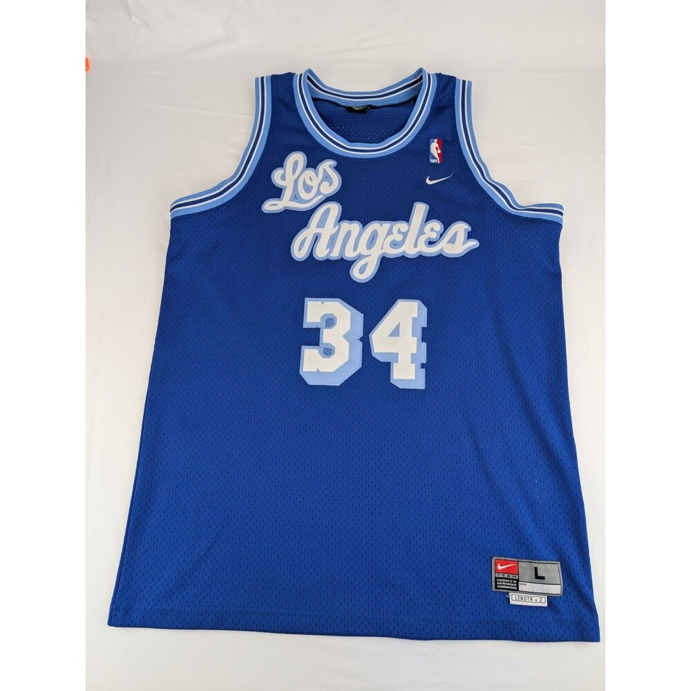 Men's Size L Nike Shaquille O’neal 96-97 Alternate Jersey 1956 Lakers 34
